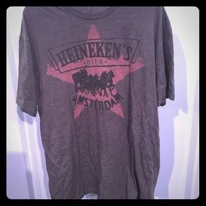 Heineken Beer T shirt gray XL EUC